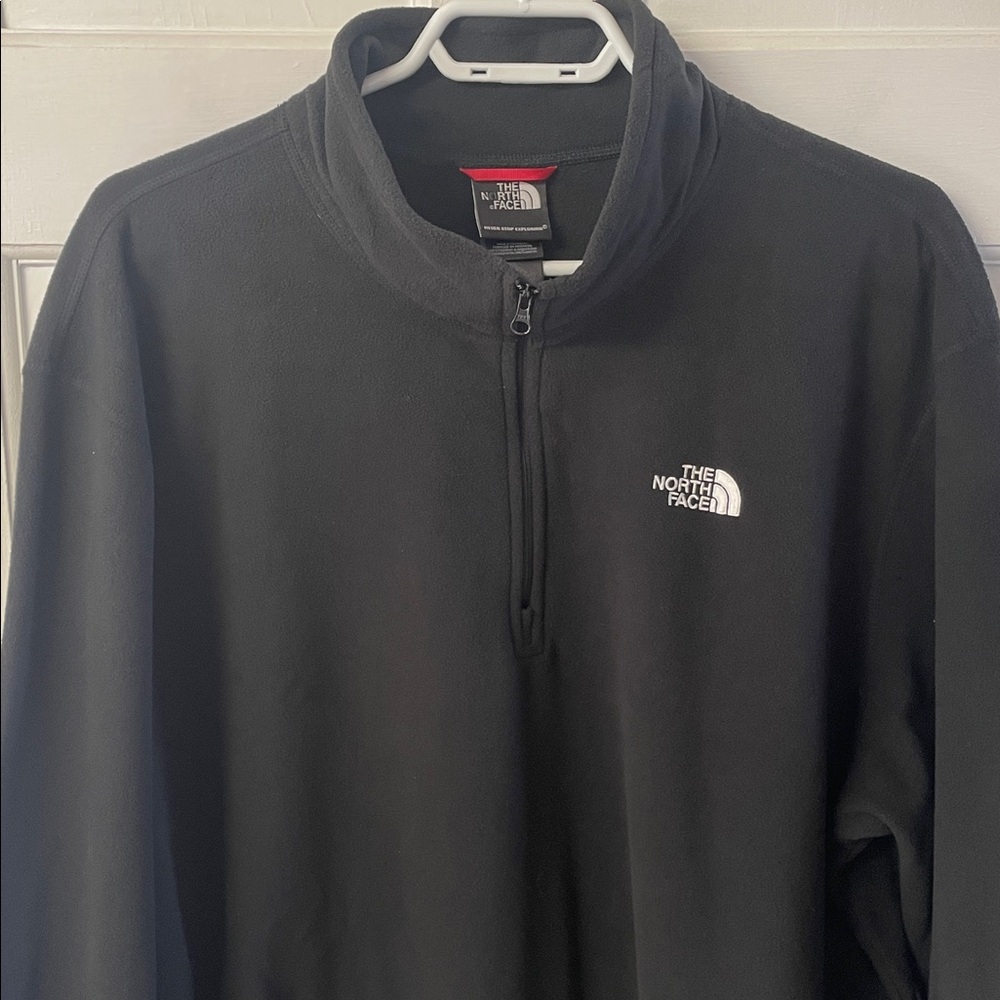 The North Face TKA 100 black fleece quarter zip sweater men’s size XXL